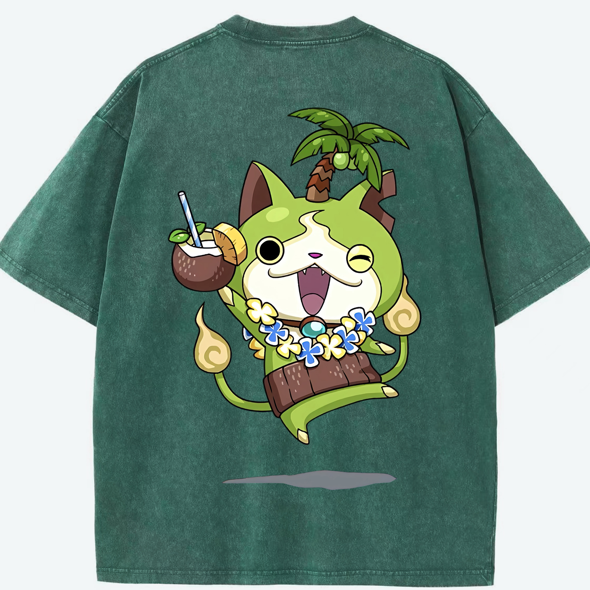 （画像用） 妖怪ウォッチ Yo-kai Watch 綿100% ヴィンテージ風 半袖Tシャツ（背面プリント）